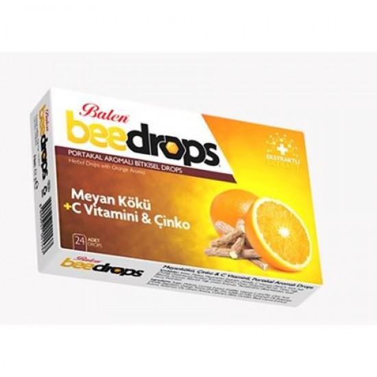 Balen Pastil Beedrops Meyan Kökü Çinko C Vit. Portakal Aromalı Balen Pastil Beedrops Meyan Kökü Çinko C Vit. Portakal Aromalı