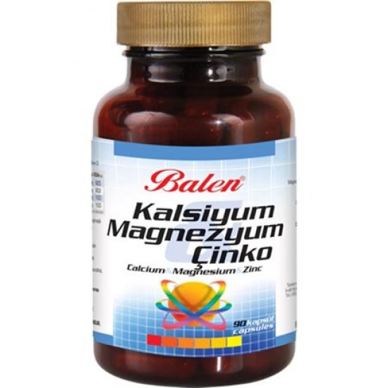 Balen Kalsiyum Magnezyum Çinko 709 mg * 90 Kapsül Balen Kalsiyum Magnezyum Çinko 709 mg * 90 Kapsül
